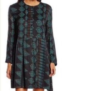 ANTIK BATIK Boho Patterned Cila Sack Shirtdress
